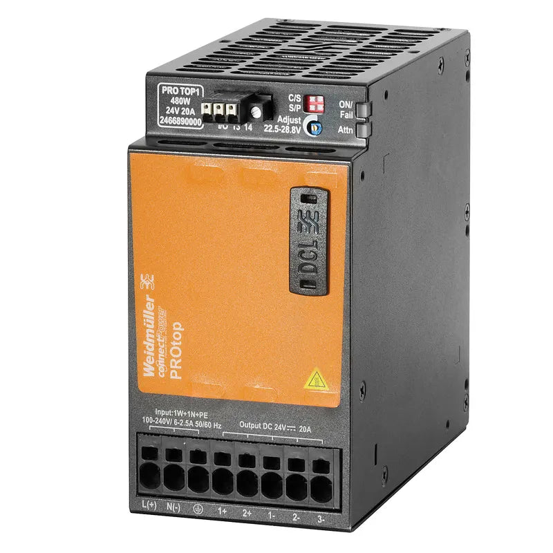 PROtop Fuente de alimentación monofásica 100/240VCA Output 480W 24VCD 20A