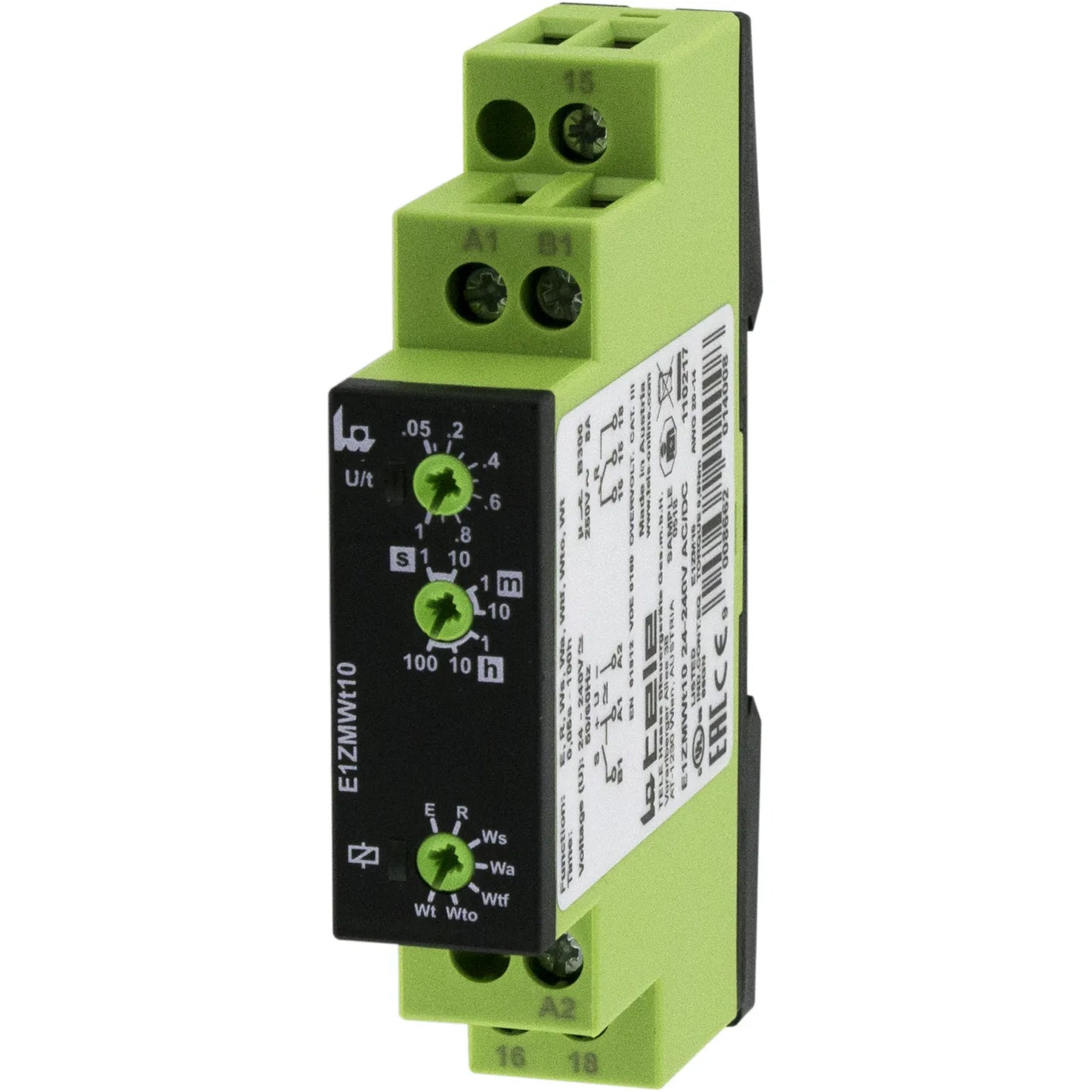T110206 E1ZMW10 Relé temporizador Multifunción 0.05s–10h 24–240VUC 1CO