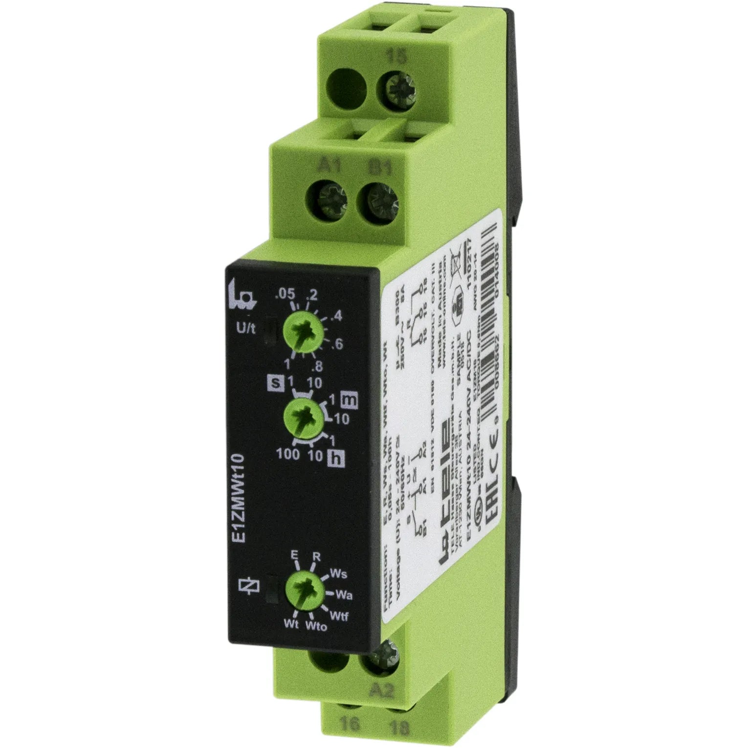 T110206 E1ZMW10 Relé temporizador Multifunción 0.05s–10h 24–240VUC 1CO
