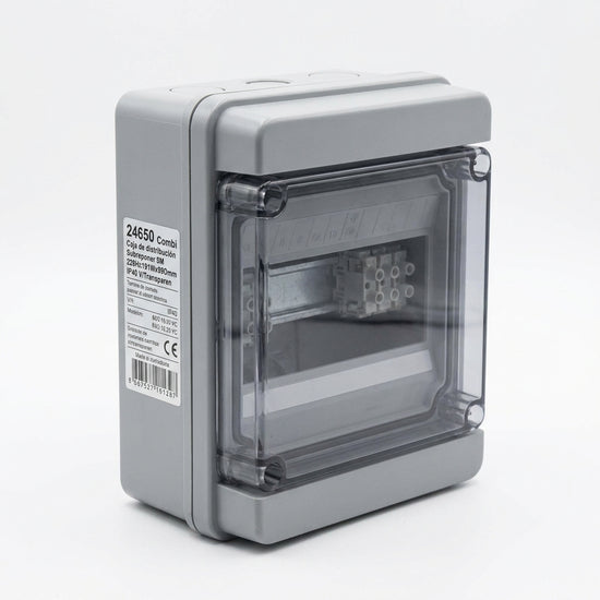 24650 Combi Caja de distribución Sobreponer 8M 228Hx191Wx99Dmm IP40 V/Transparen