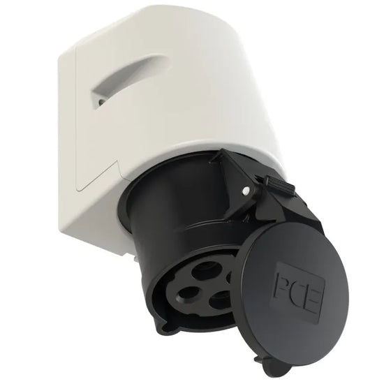 5325 Base mural 3P+T 7H 32A 500V IP44 Negro