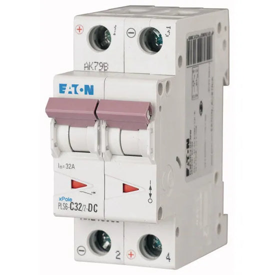 PLS6-C32/2-DC-MW Xpole Interruptor termomagnético para DC 2P 32A 6kA Curva C