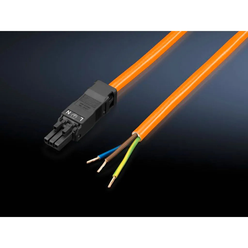 SZ Cable de alimentación de 3 polos 3 metros naranja ENEC. UL 100-240VCA 1pz