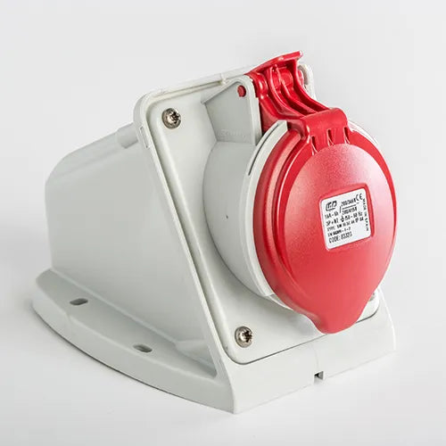 Base mural 16A 3P+N+T 220/400VCA 6h Rojo IP44