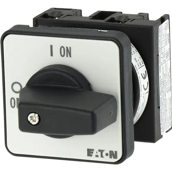 T0-1-102/E Interruptor CAM ON-OFF Manija negra 2P 20A para empotrar IP65