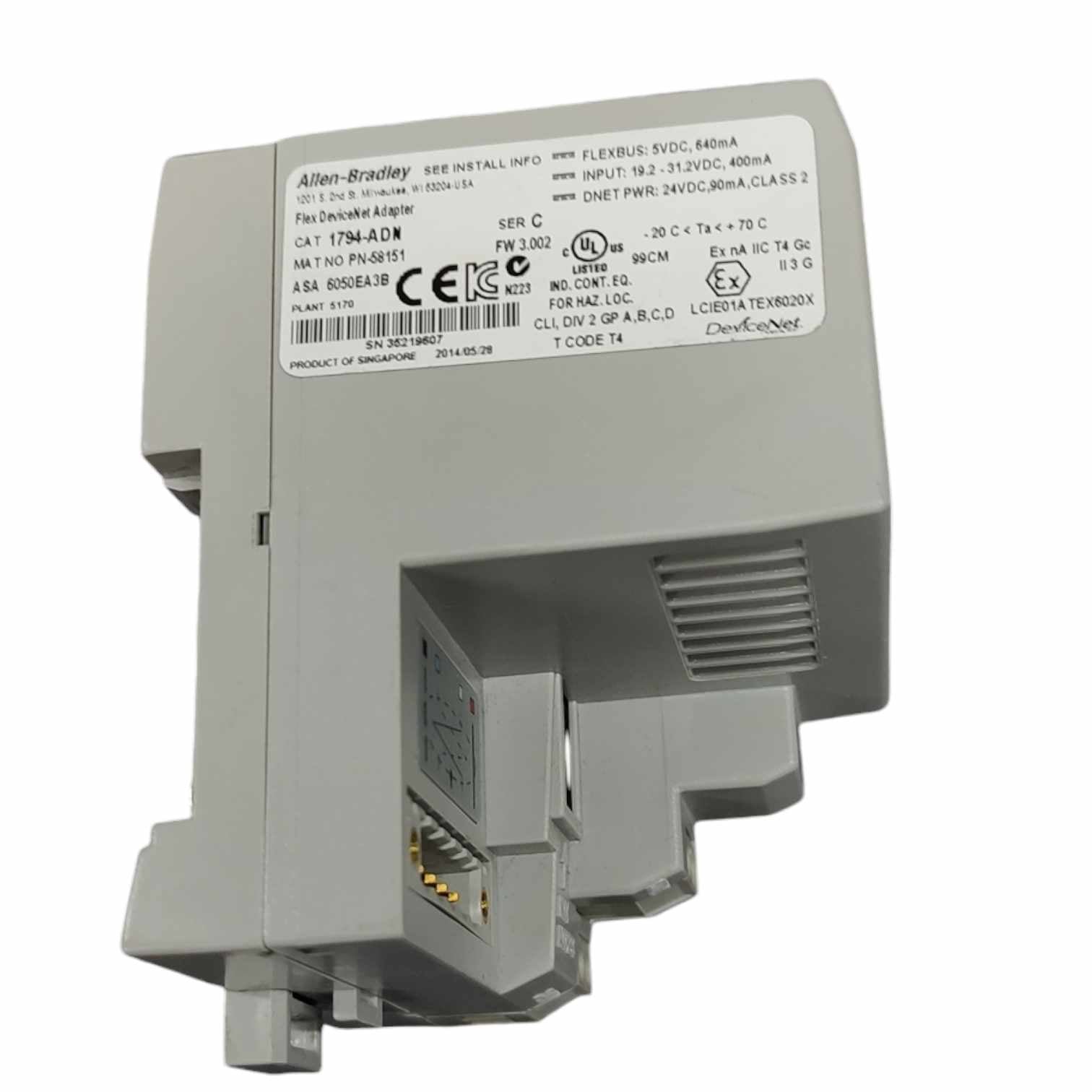 Allen Bradley 1794-ADN módulo adaptador de medios
