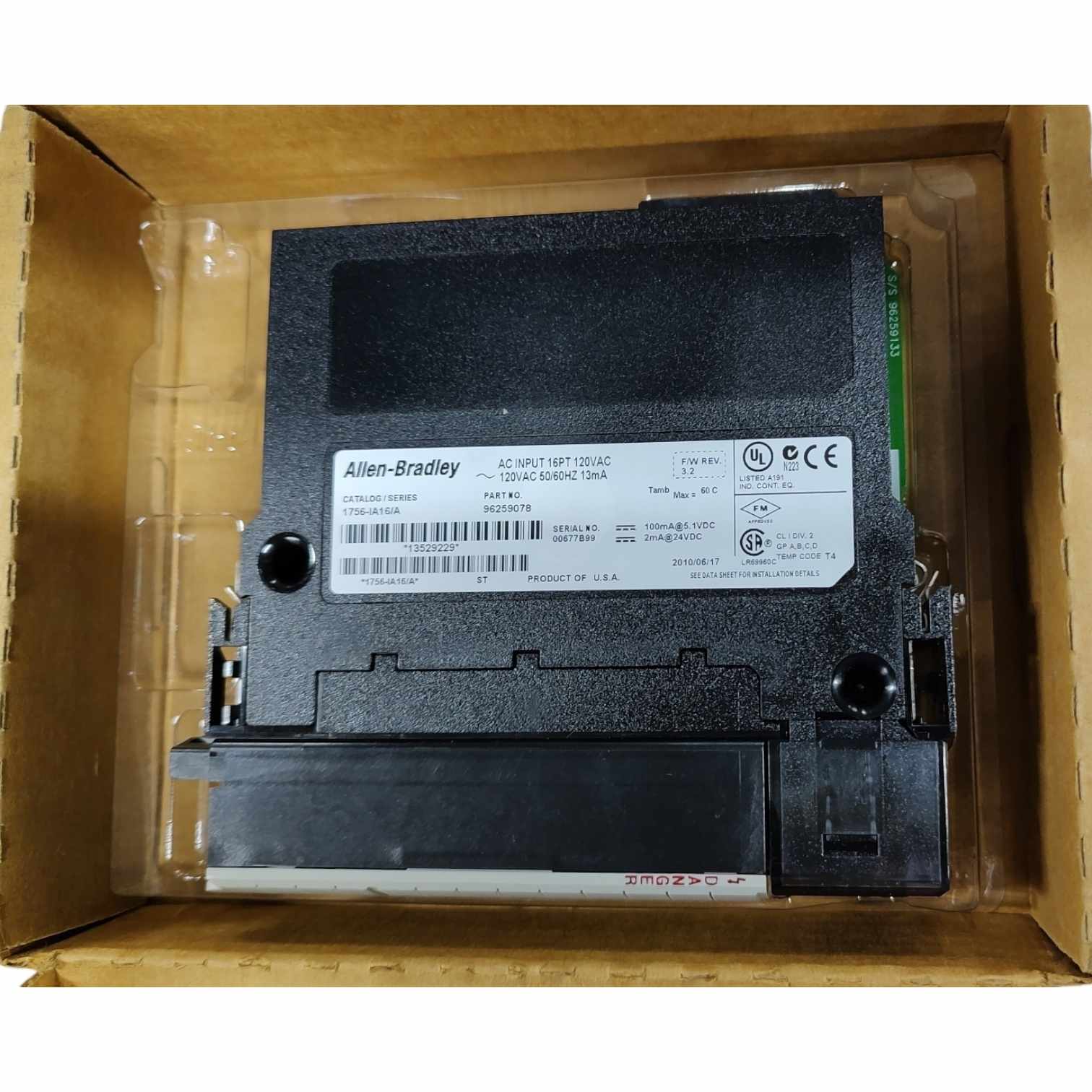 Allen Bradley 1756-IA16 módulo de entrada.