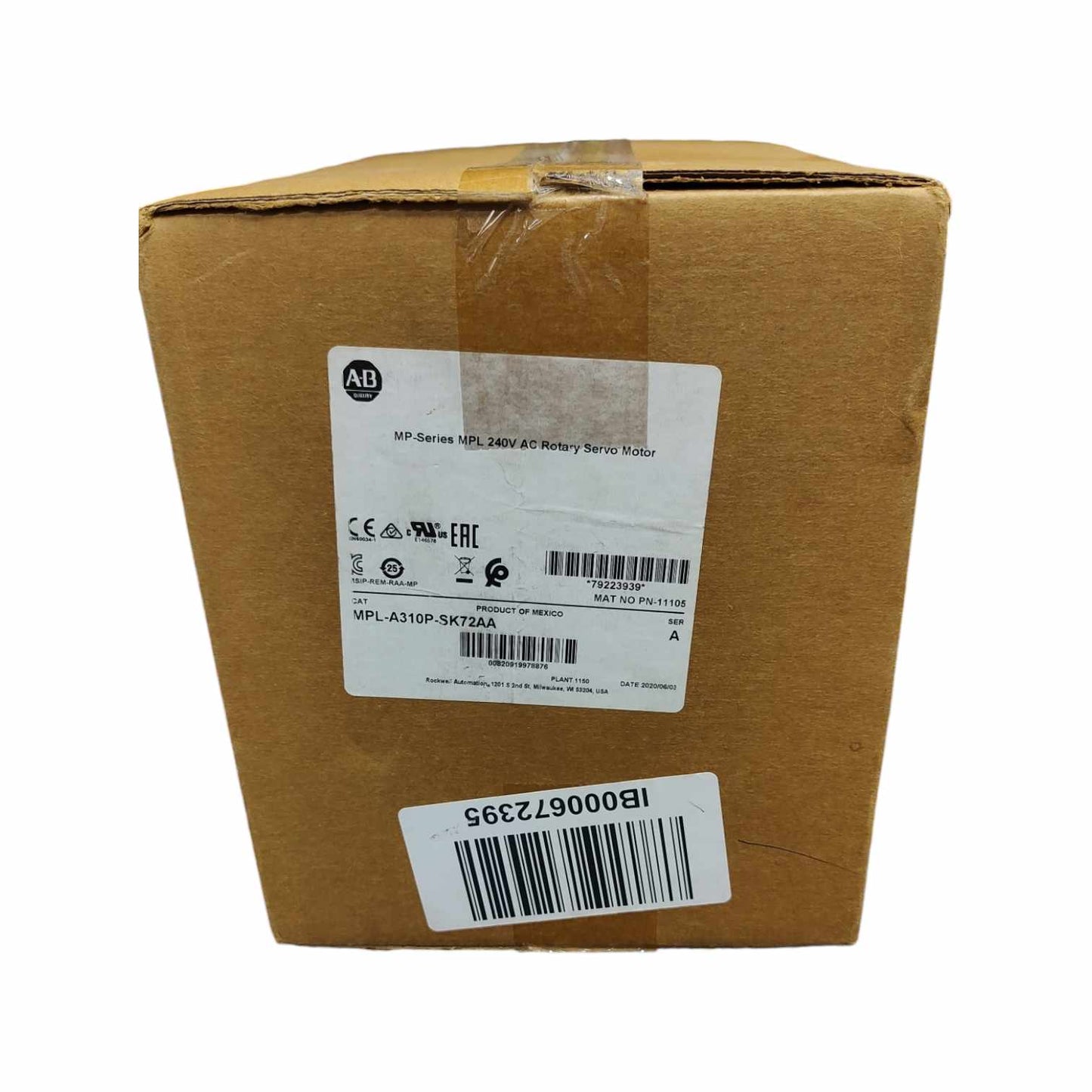 Allen Bradley MPL-A310P-SK72AA Servomotor