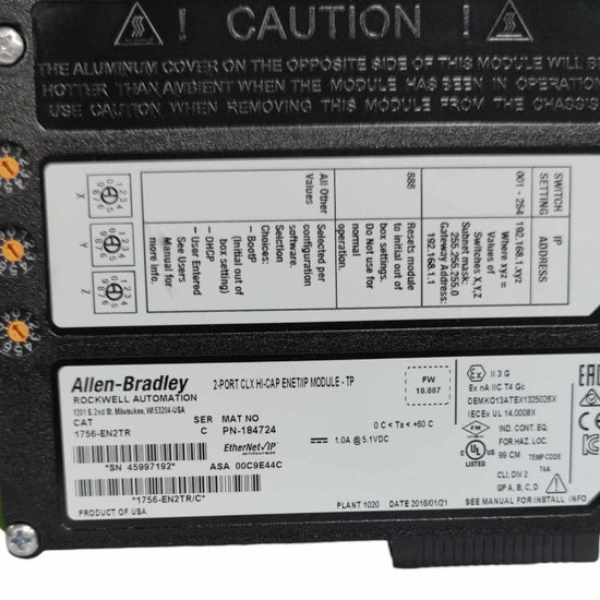 Allen Bradley 1756-EN2TR EtherNet/IP