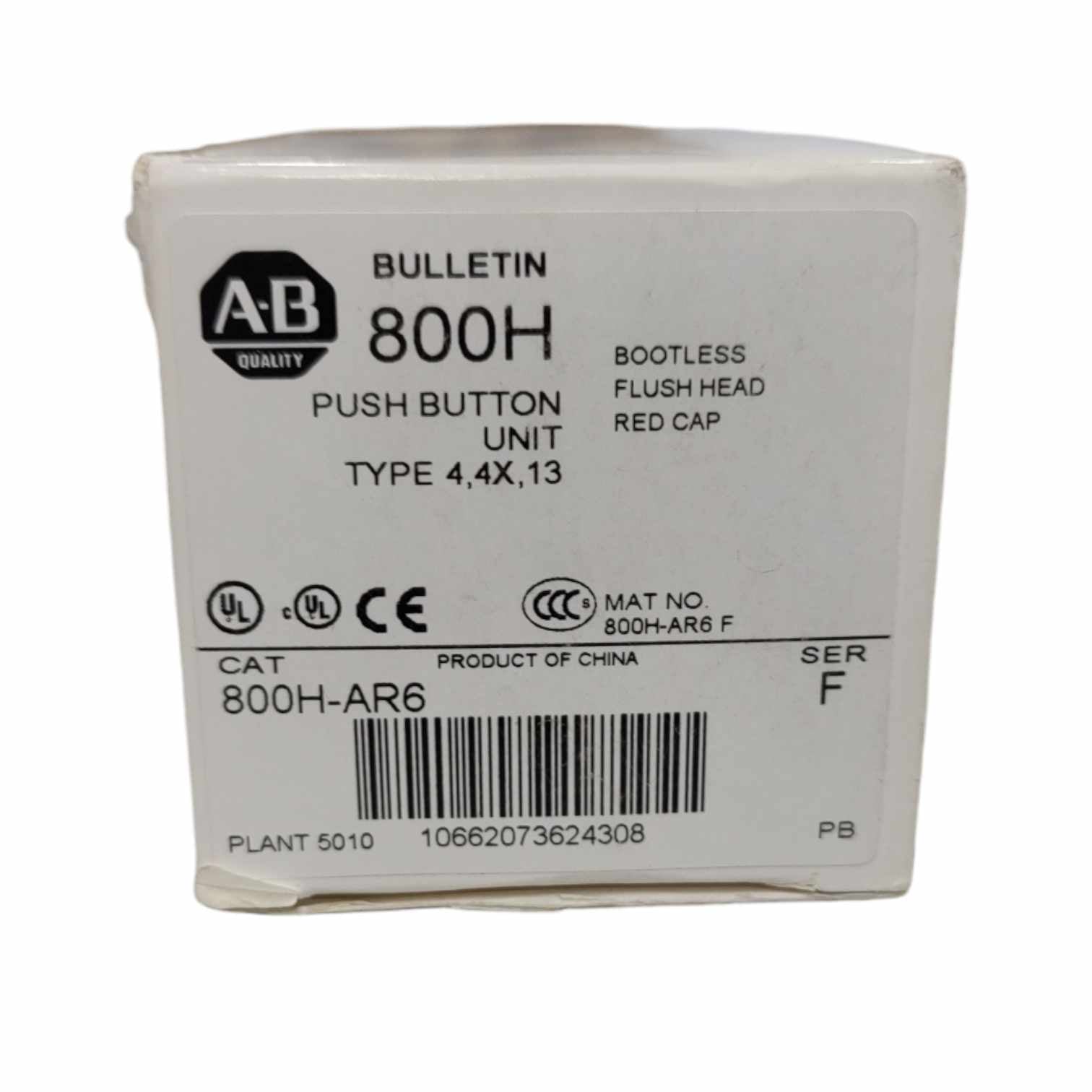Allen Bradley 800H-AR6 Botón pulsador