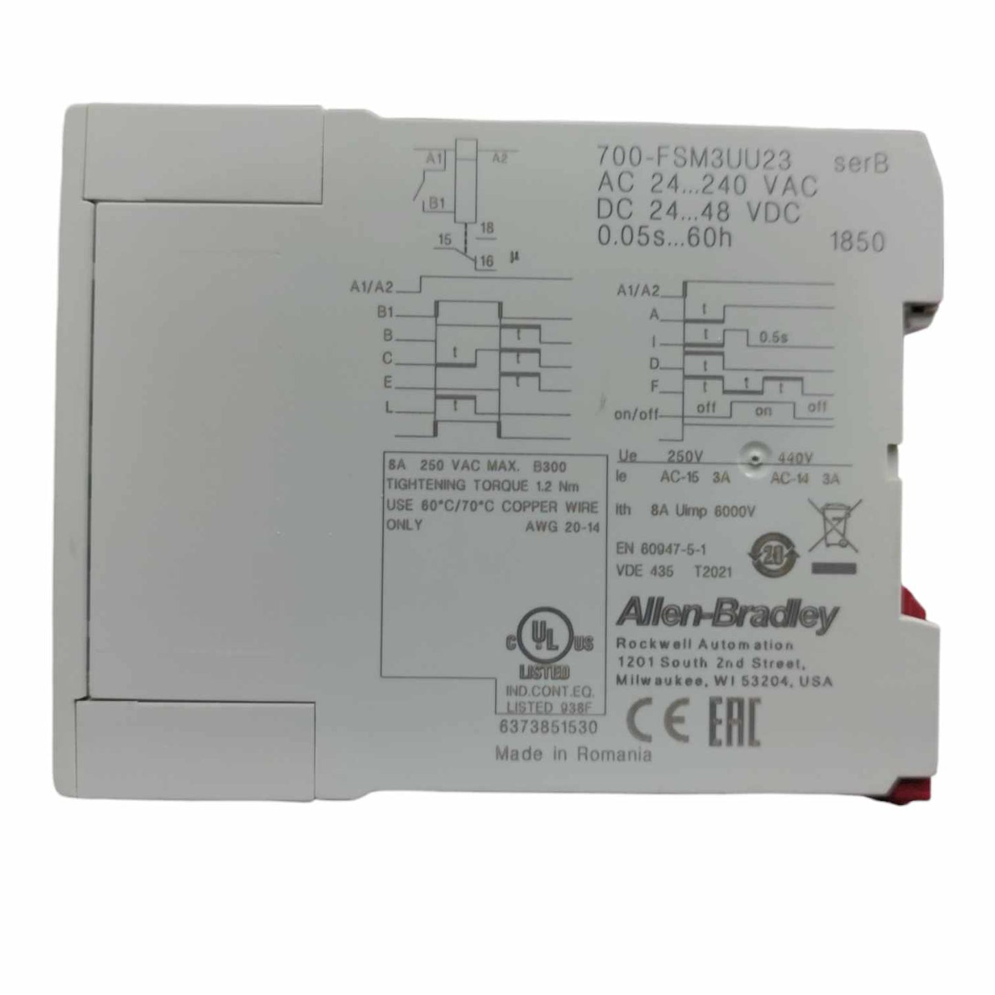 Allen Bradley 700-FSM3UU23 relé temportizador