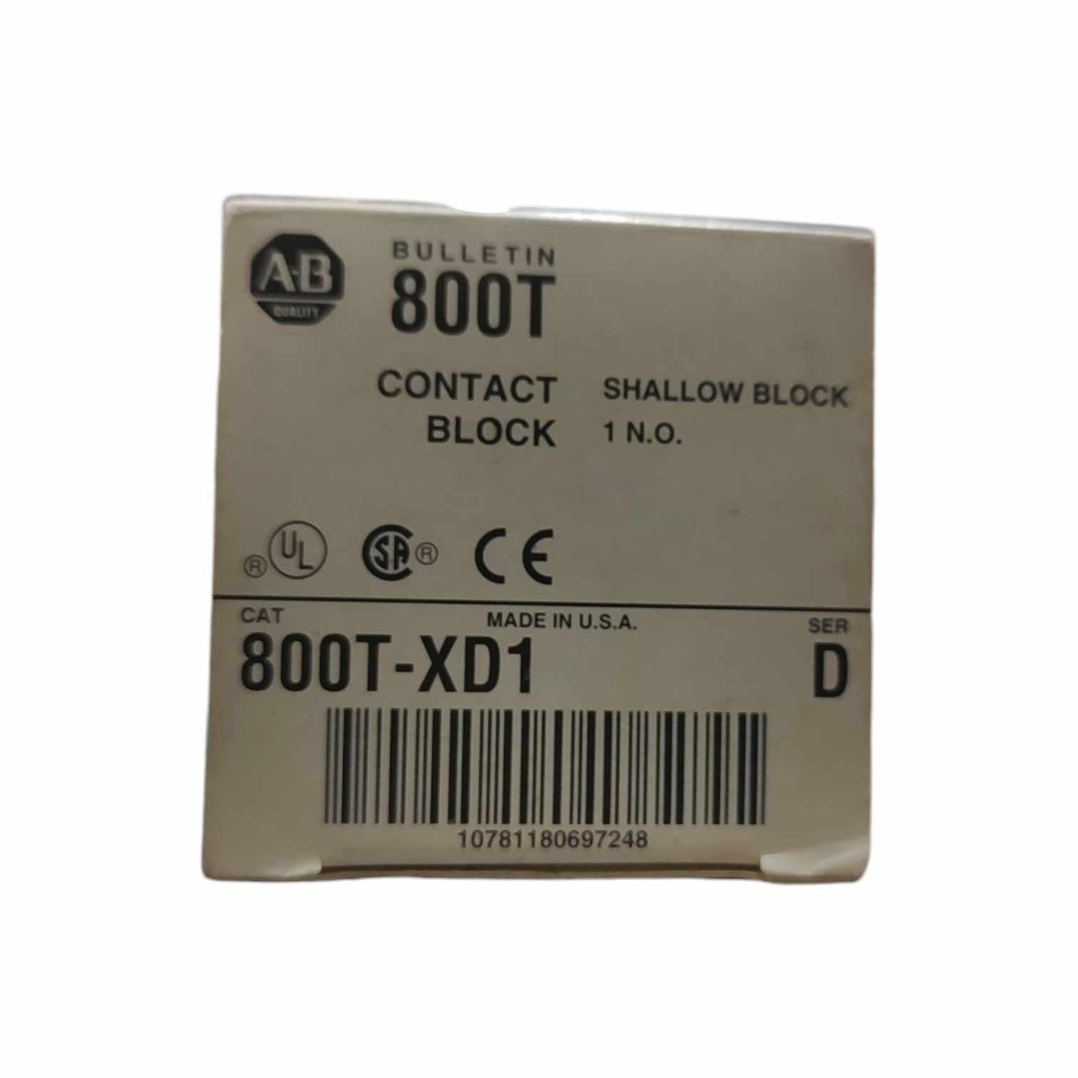 Allen Bradley 800T-XD1 Bloque de contacto
