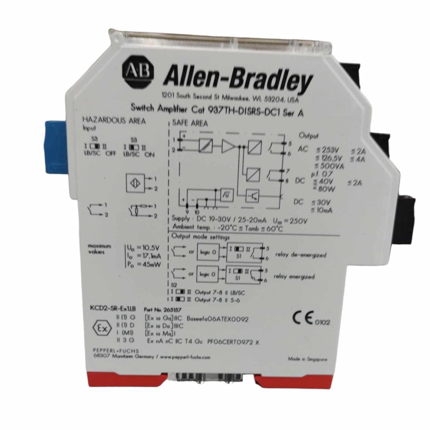 Allen Bradley 937TH-DISRS-DC1 Relevador de seguridad