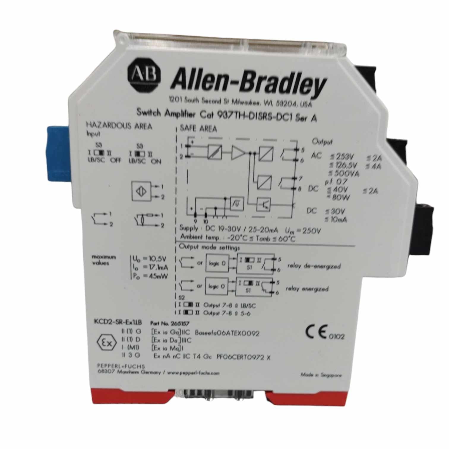 Allen Bradley 937TH-DISRS-DC1 Relevador de seguridad