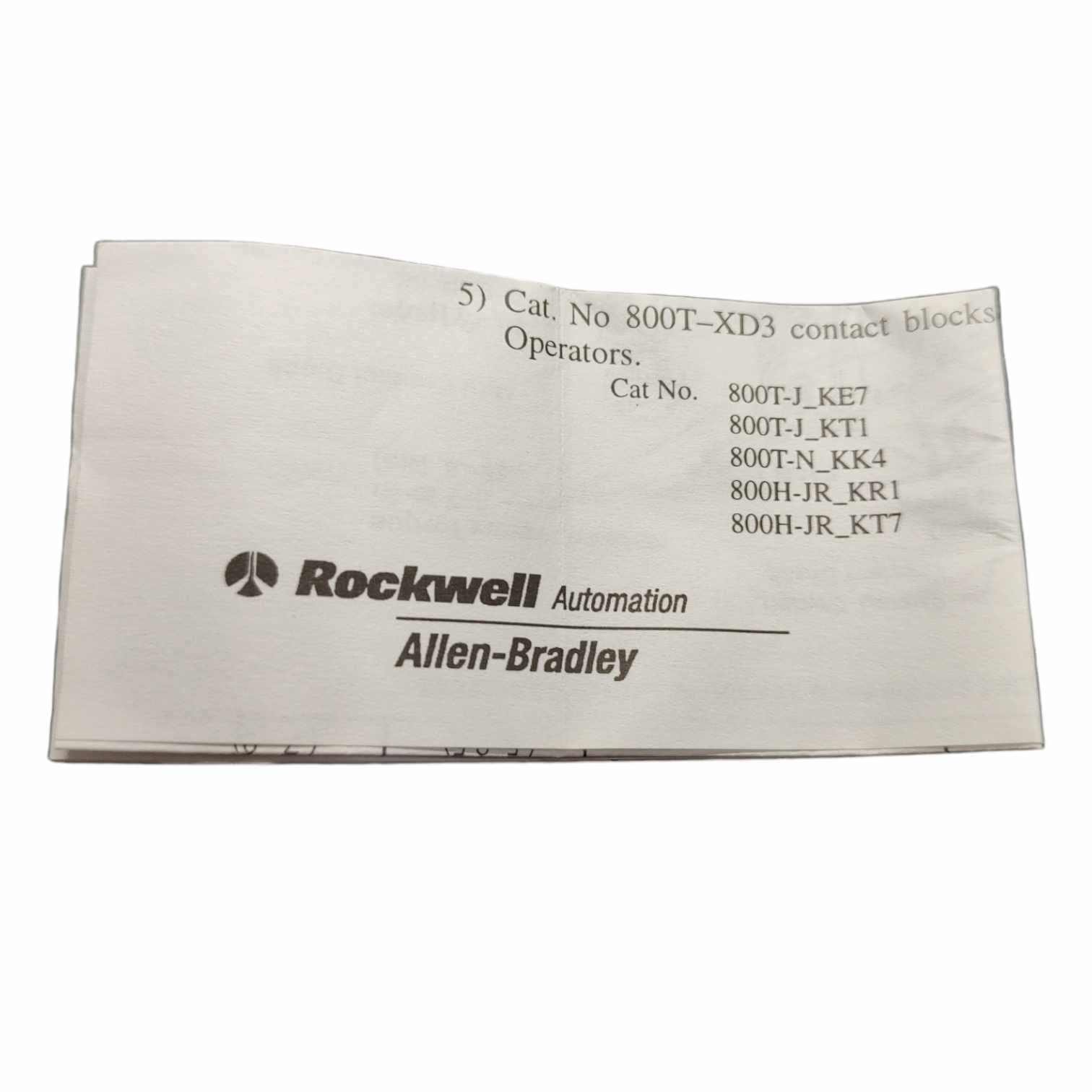 Allen Bradley 800T-XD1 Bloque de contacto