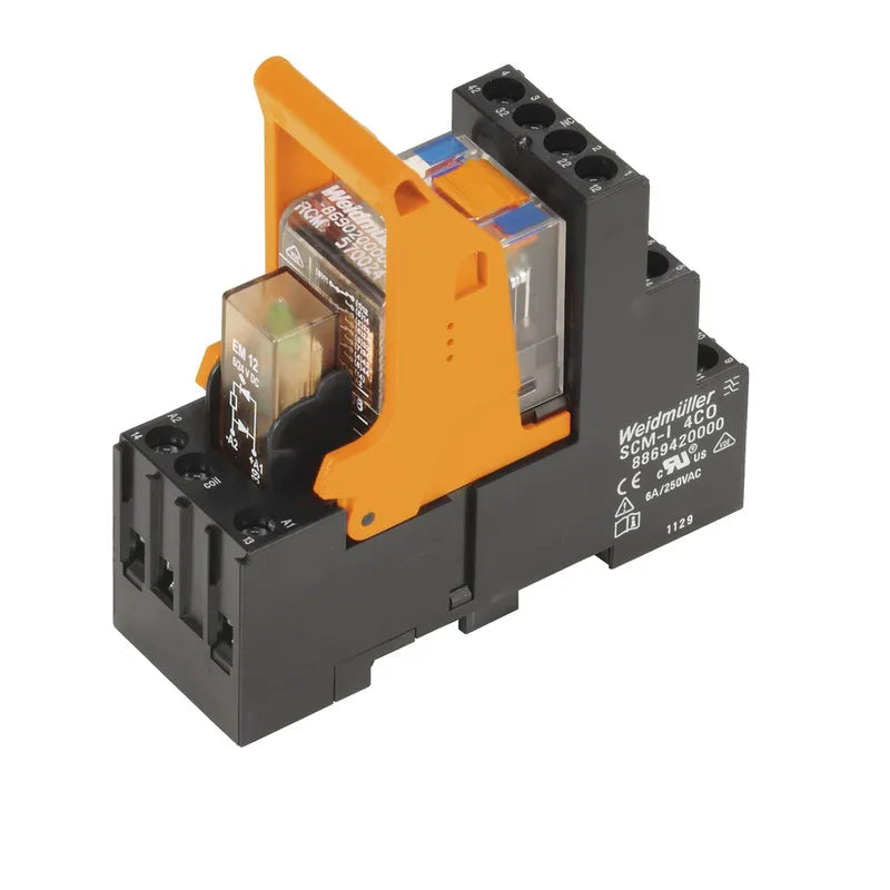 RCMKIT-I 24VDC 2CO LD Interfaz relé RCM+Base+LED 24VCD 2CO 2NA2NC 12A 240VCA