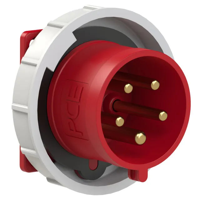 3616 Clavija empotrar 3P+N+T 6H 32A 400V IP67 Rojo