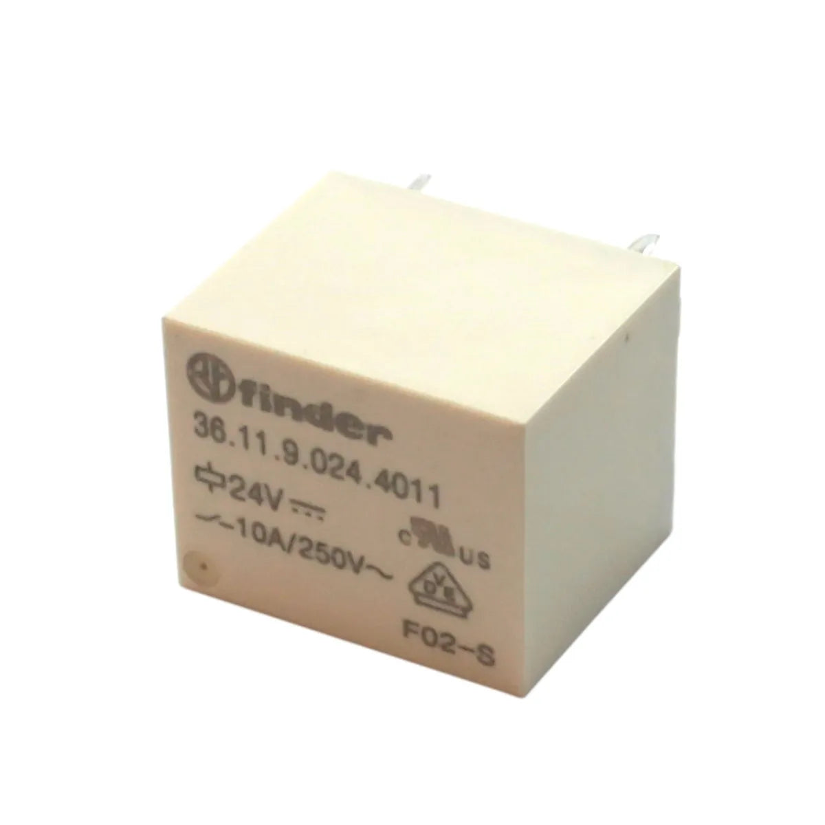 Mini-relevador para circuito impreso 5 pines 24VCD 1CO 1NA1NC AgSnO2 10A 250V