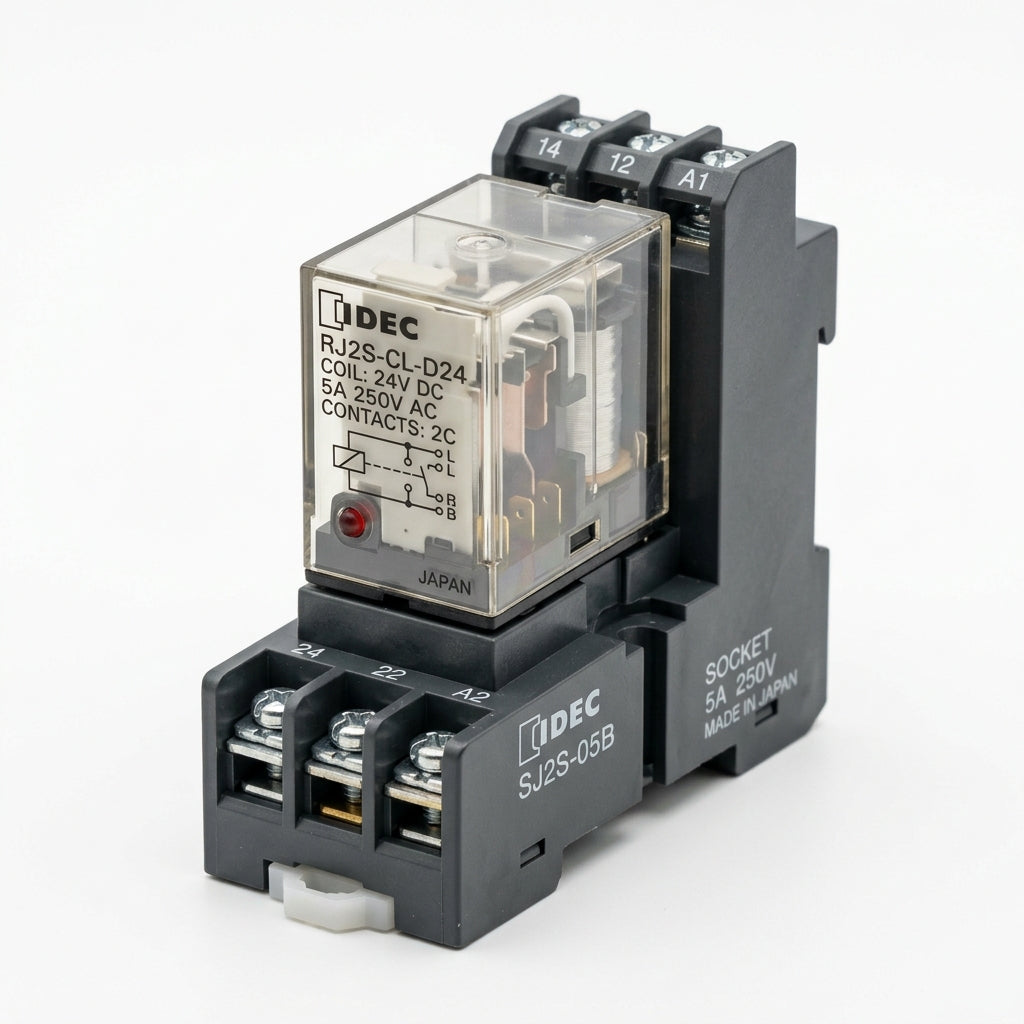 IDEC RJ25-CL-D24 + SJ2S-05B RELE ELECTROMAGNETICO