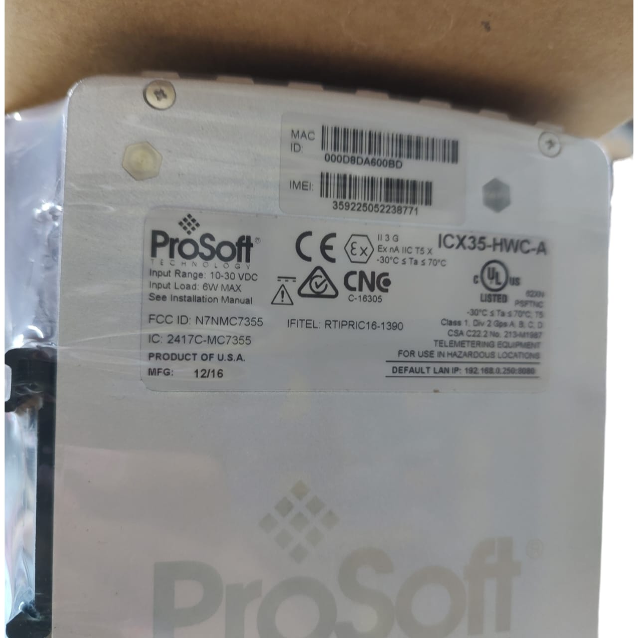 Prosoft ICX35-HWC-A Módulo