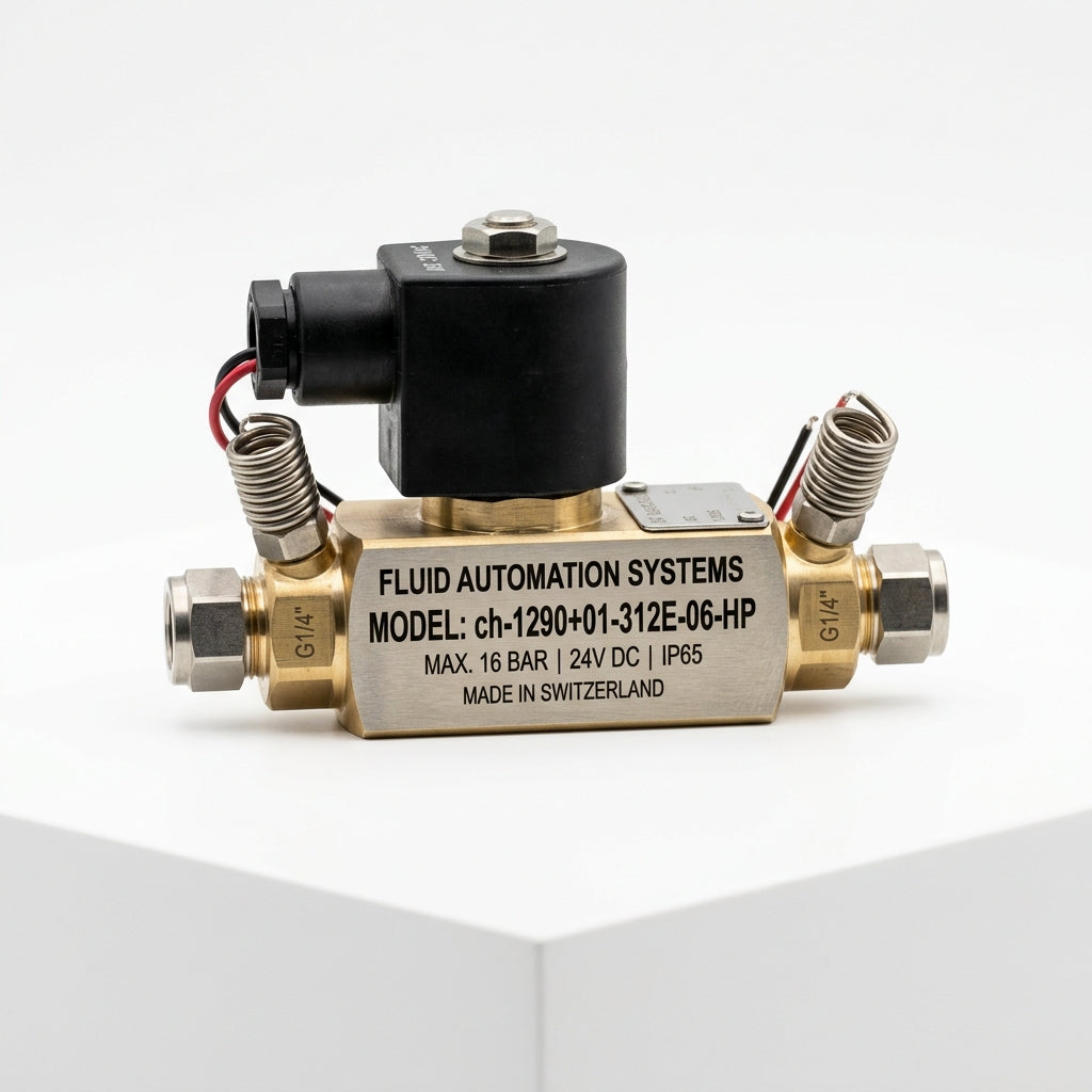 FLUID AUTOMATION SYSTEMS ch-1290+01-312E-06-HP válvula solenoide