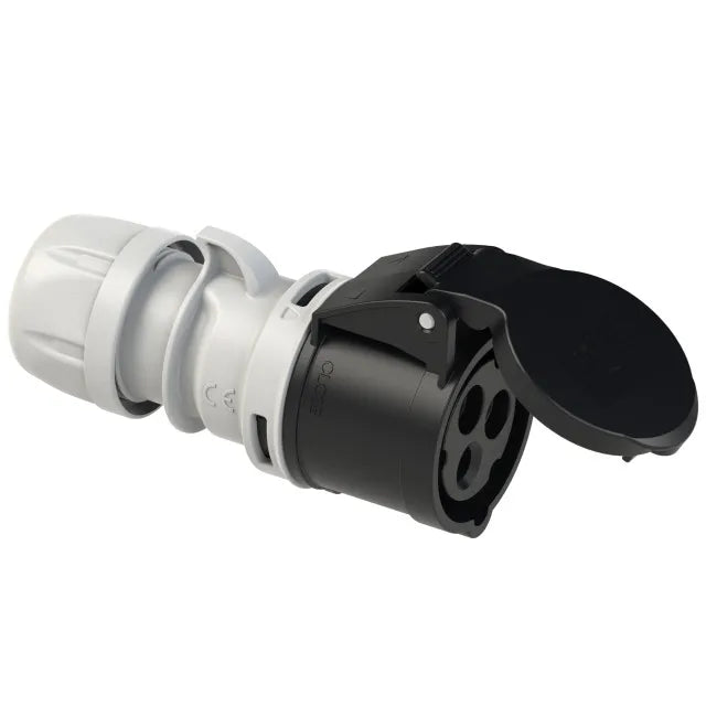 5201 Base aerea 2P+T 7H 16A 500V IP44 Negro