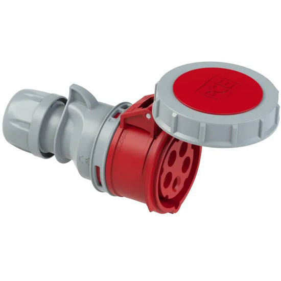 3703 Base aerea 3P+N+T 6H 16A 400V IP67 Rojo