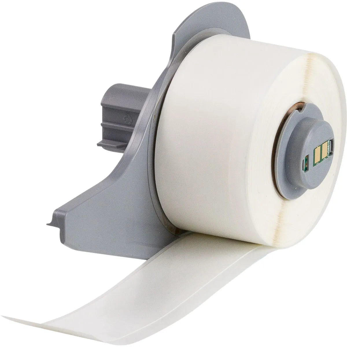 Etiqueta continua de tela de vinilo 1″ 1W in x 30L ft Negro en Blanco
