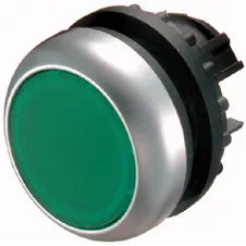 M22-D-G RMQ-Titan Botón pulsador Plano Bisel plata 22mm Momentáneo Verde