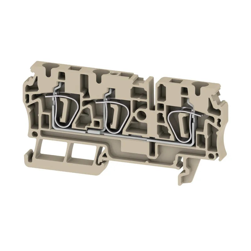 ZDU 4/3AN Clema de paso 3 conexiones 4mm² 26-10AWG 32A 800VCA Beige