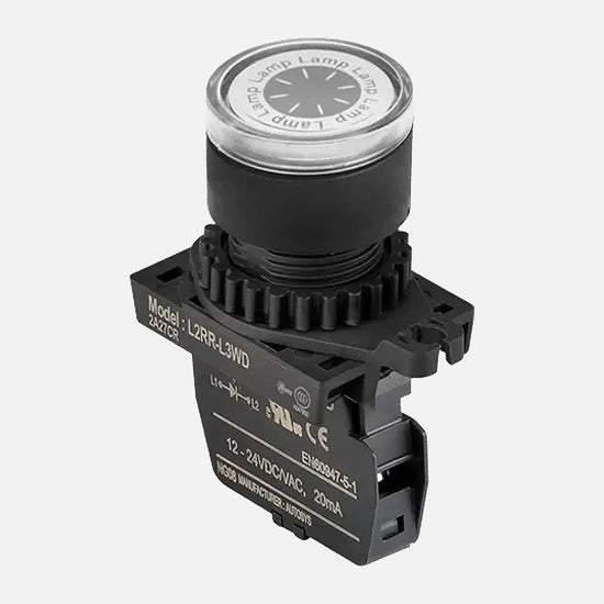 L2RR-L3WL Luz piloto tipo saliente redondo plano 22mm blanco 110-220VAC