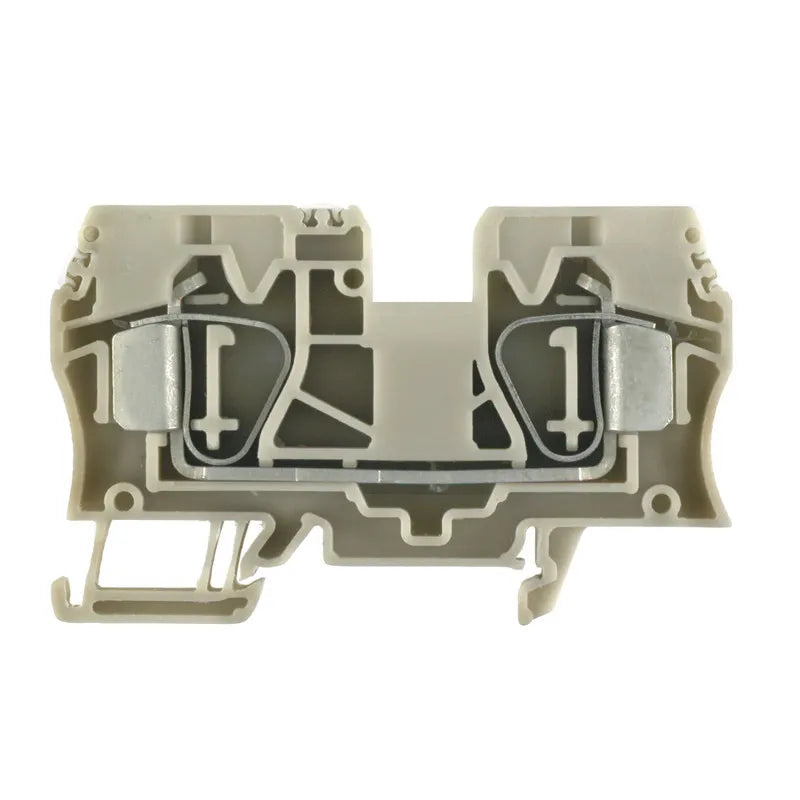 ZDU 10 Clema de paso 2 conexiones 10mm² 16-6AWG 57A 800VCA Beige