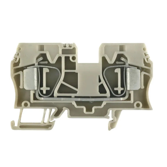 ZDU 10 Clema de paso 2 conexiones 10mm² 16-6AWG 57A 800VCA Beige