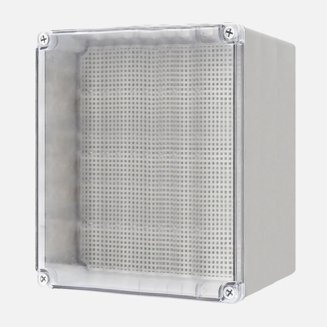 Caja de distribucion sobrep. p. trans. c/plat. 280HX280WX130Dmm Plastic PC IP67