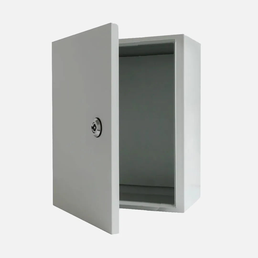 Gabinete mural c/plat. 300Hx250Wx150Dmm Acero carb/galv RAL7035 IP66