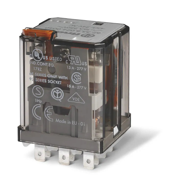 Relevador de potencia 11 pines 12VCD 3CO 3NA3NC AgSnO2 16A 250V