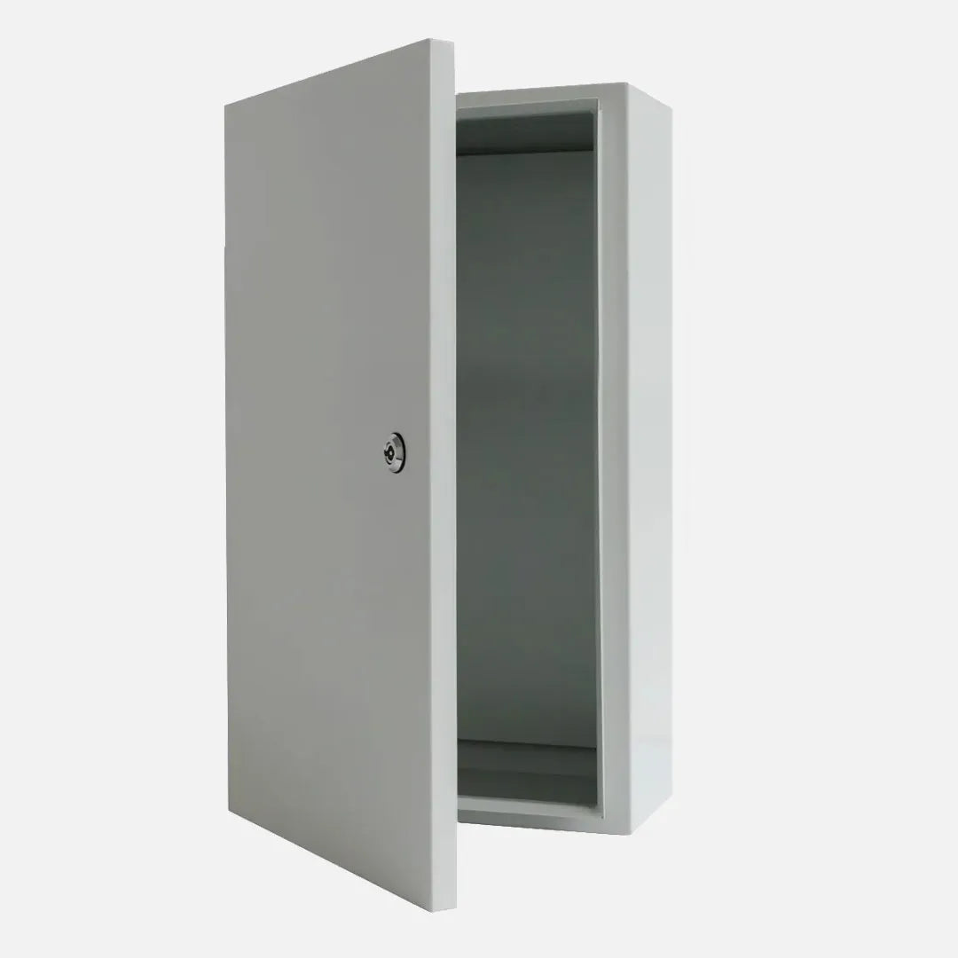 Gabinete mural c/plat. 1200Hx800Wx300Dmm Acero carb/galv RAL7035 IP66