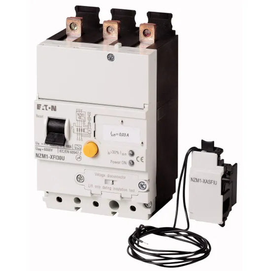 NZM1-XFI30U Interruptor diferencial trifásico 30mA 200-415VCA IP20 Tamaño 1
