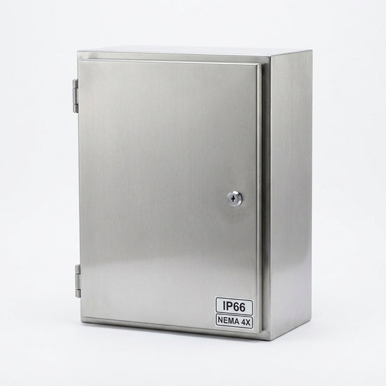 Gabinete mural de acero inoxidable AISI304 1P 500Hx400Wx210Dmm IP66 NEMA 4X
