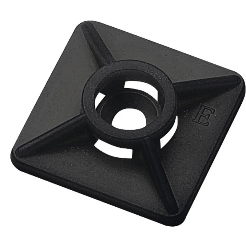 CBH 19/19 BK Base autoadherible para cinchos 19Hx19Wmm 100Pz Negro