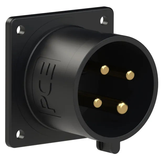 5115 Clavija empotrar/rect. 3P+T 7H 32A 500V IP44 Negro
