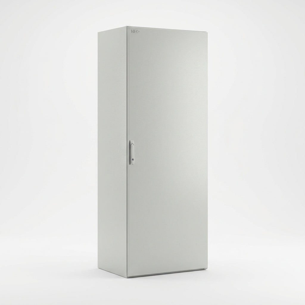 NEO Armario de acero galvanizado 2000Hx800Wx500Dmm 1 puerta IP54 RAL7035