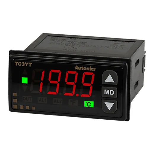 TC3YT-B4R3 Control de temp refrigeración 72WX36H 100-240VCA Relay (3A)