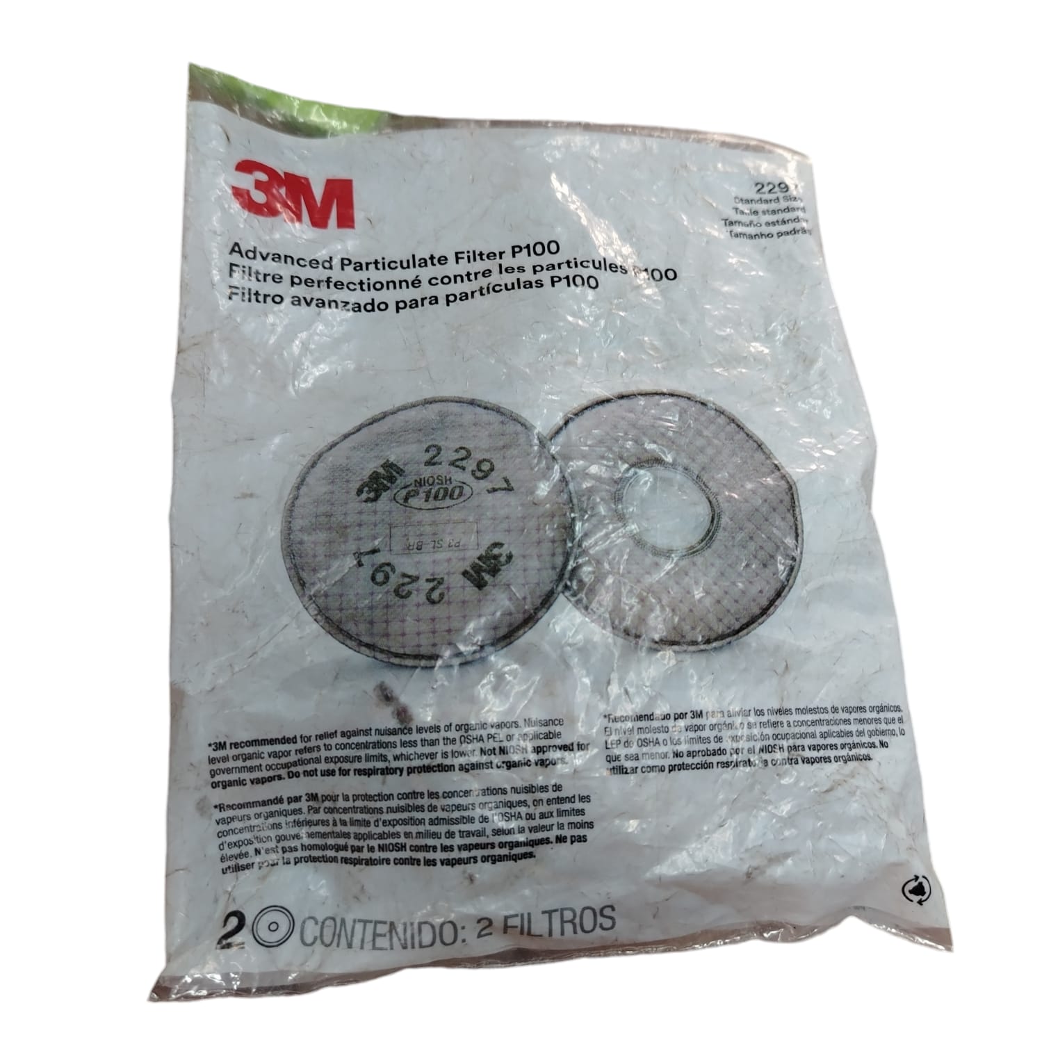 3M 2297 Filtros de repuesto para respirador de partícula