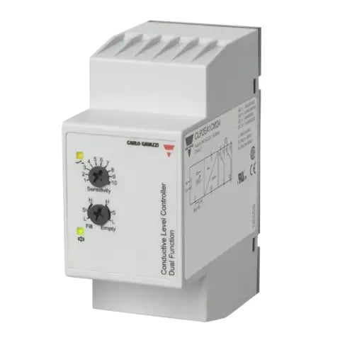 Cntrl d nivel 250ohm a 500 kO, 2 salidas de relé DPDT, tensión de de 24 V CA/CC
