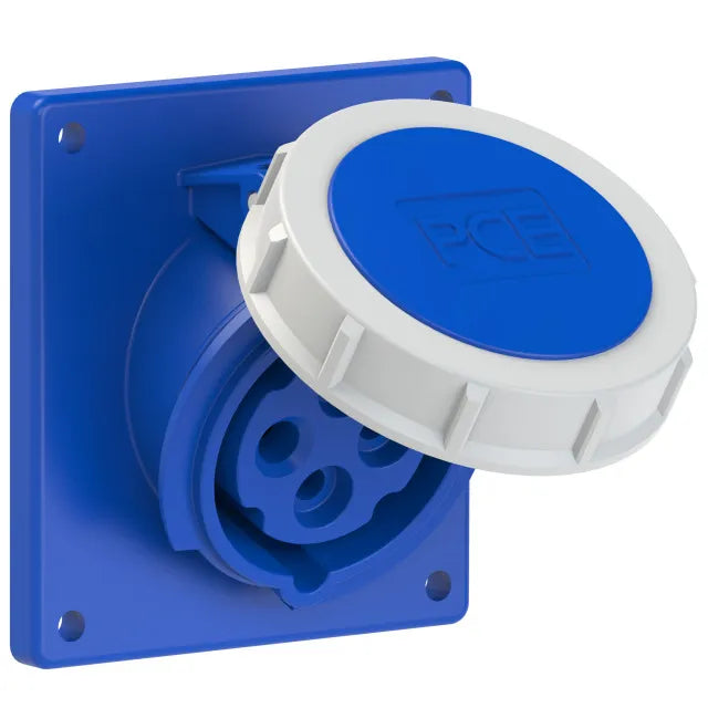 3802 Base empotrar 3P+T 6H 16A 400V IP67 Rojo