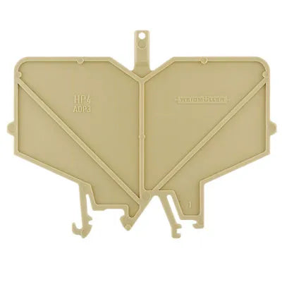 HP 4 Placa de retención para montarse en Riel DIN TS 32, 35 Color beige
