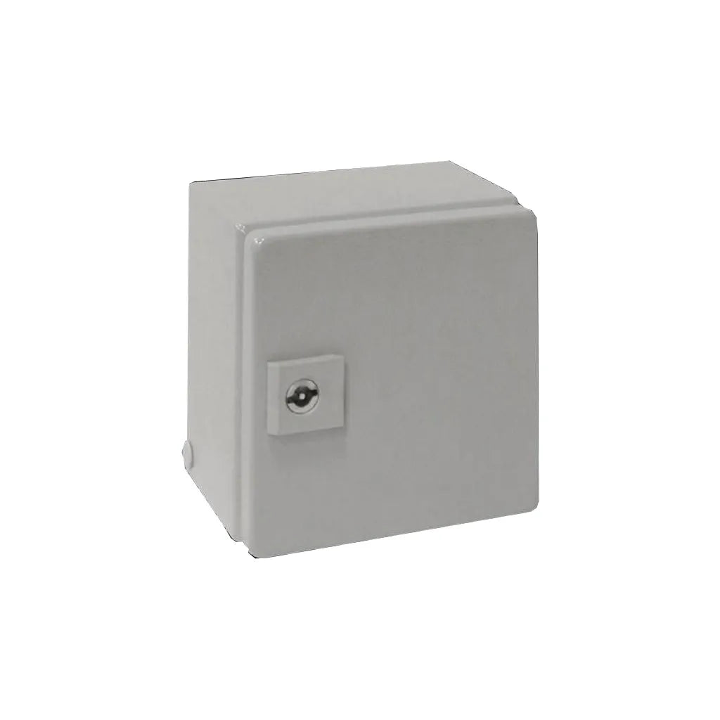 EB E-Box Caja pequeña de chapa de acero 150Hx150Wx120Dmm IP66 RAL7035