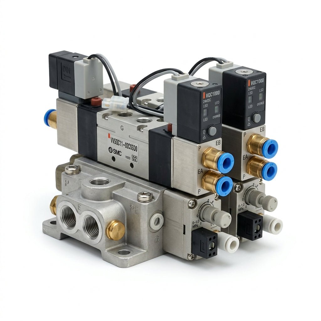SMC VV5QC11-02C6SD0 Montaje en placa base
