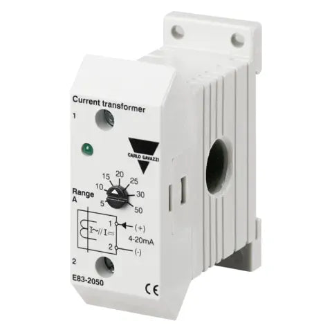 Transformador de corriente  5-50A AC 4-20mA 10-40CDC con Led verde IP40